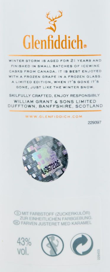 Glenfiddich Winter Storm Experimental Series 21 anos