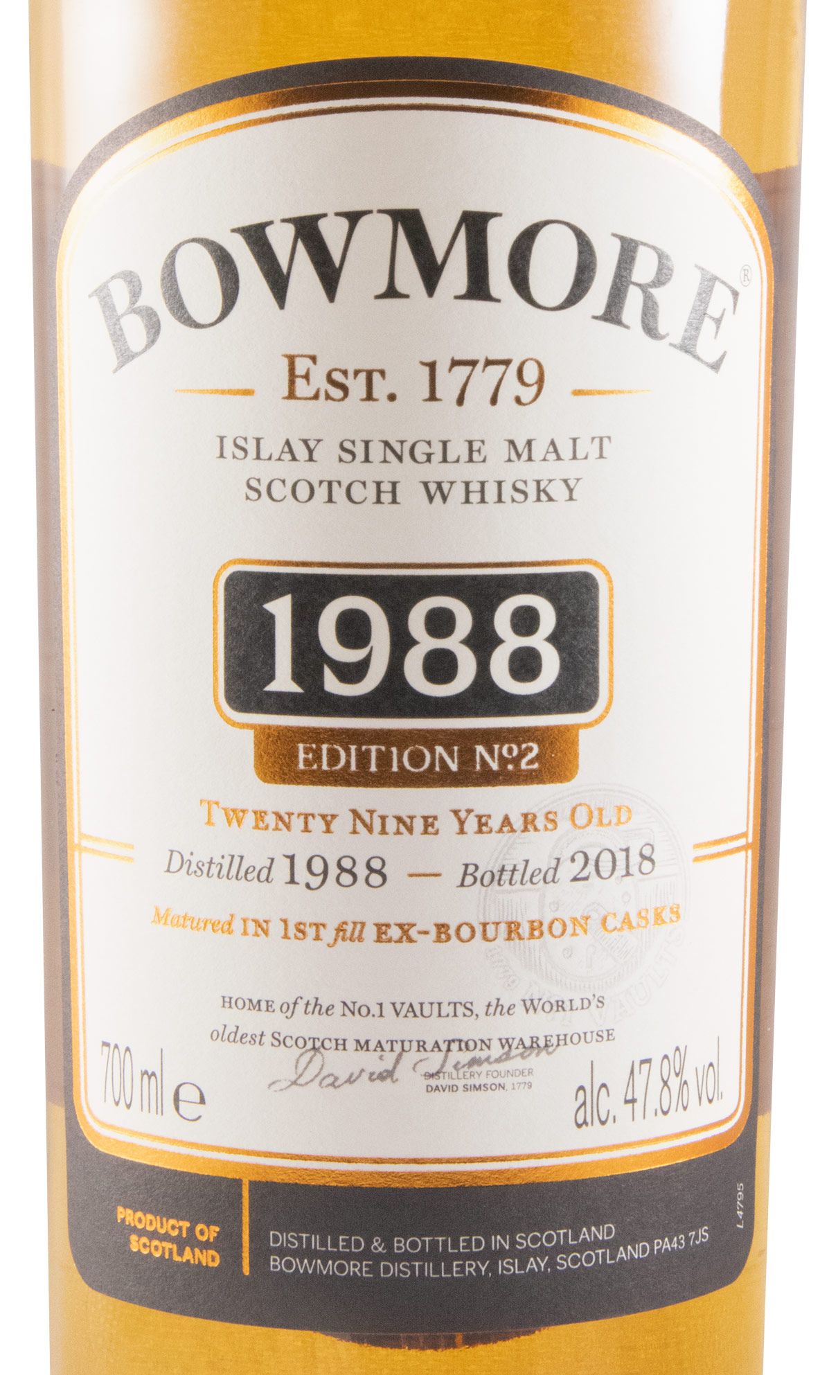 1988 Bowmore Vintage Edition N.º 2 29 anos