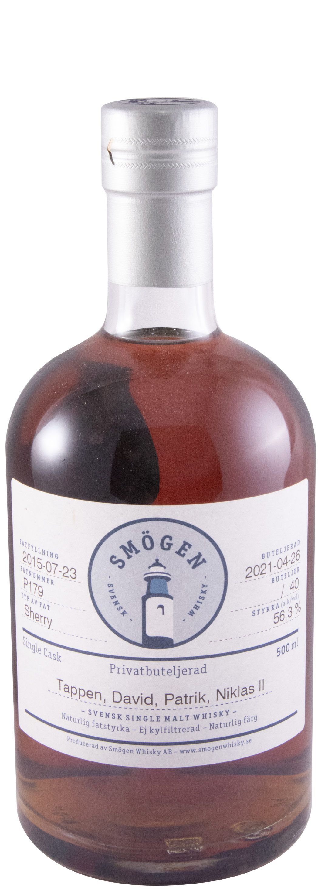 2015 Smögen Sherry 6 years (bottle n.º 40 - P179) 50cl