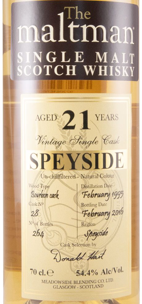 1995 The Maltman Speyside 21 anos (engarrafado em 2016)