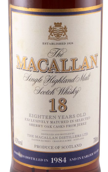 1984 Macallan Sherry Oak 18 anos