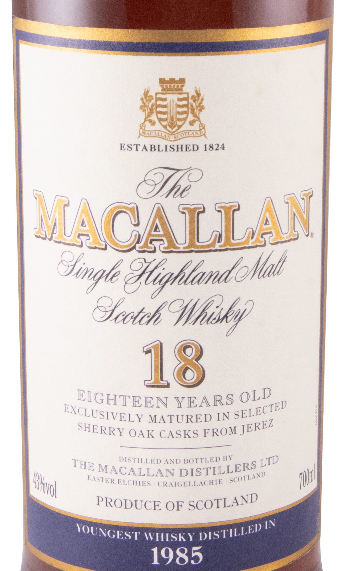 1985 Macallan Sherry Oak 18 anos