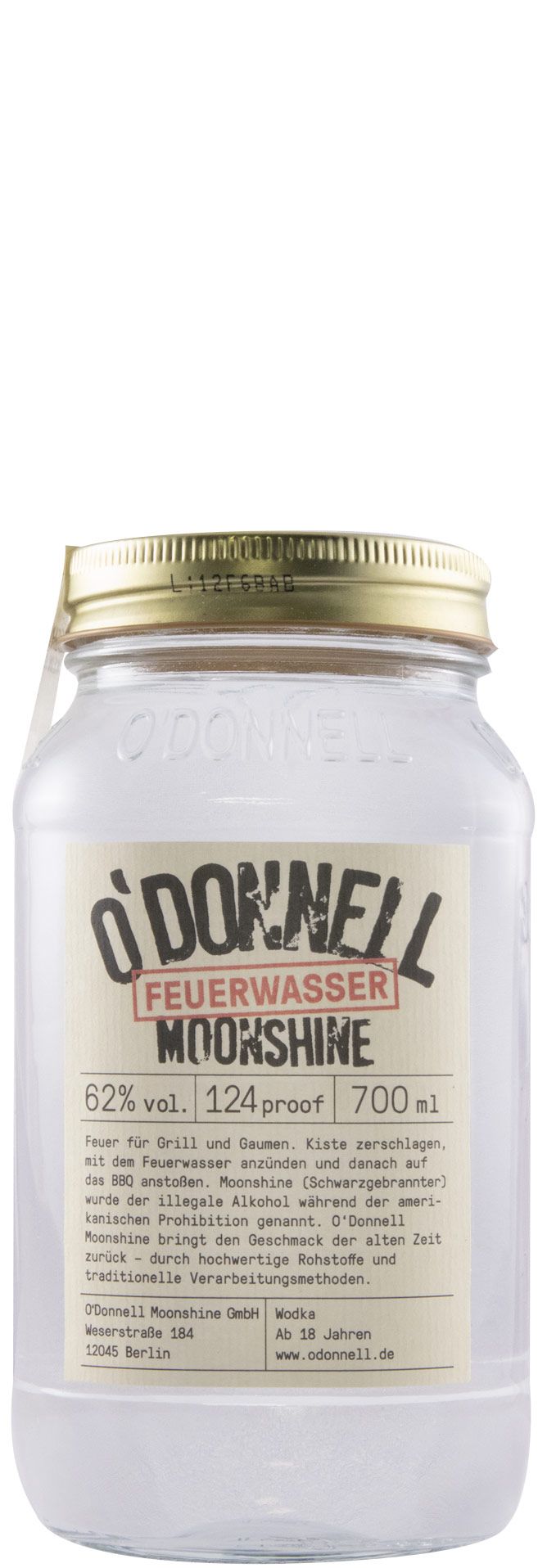Vodka O'Donnell Moonshine Feuerwasser