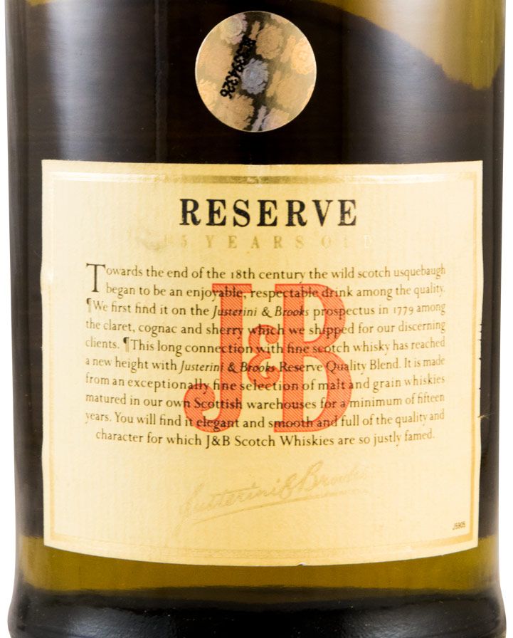 J&B Justerini & Brooks 15 anos Reserva 75cl