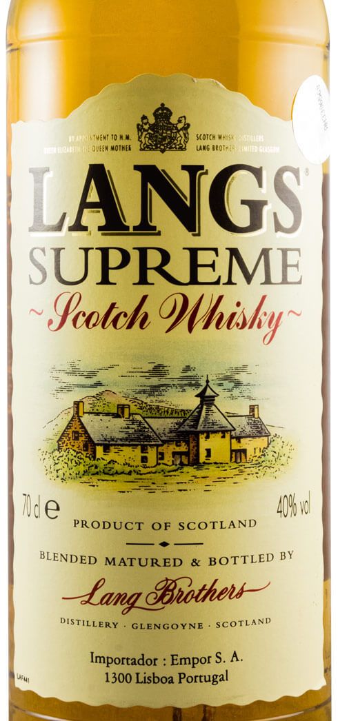 JOHN PLAYER  Rare ￼..LANGS SUPREME Langs Supreme Scotch Whisky 40% 750ml - Spirit Radar