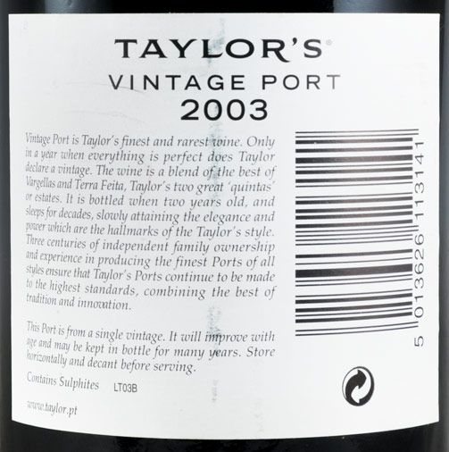 2003 Taylor's Портвейн винтажный
