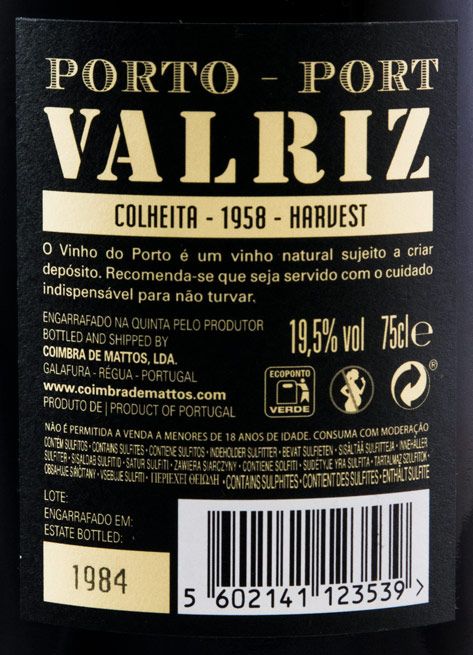 1958 Valriz Colheita Porto