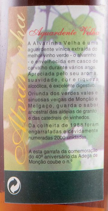 Wine Spirit Alvarinha Velha 40 years (wood case) 50cl
