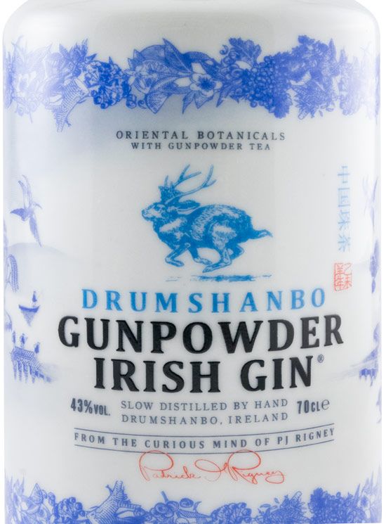 Gin Drumshanbo Gunpowder (garrafa em cerâmica)
