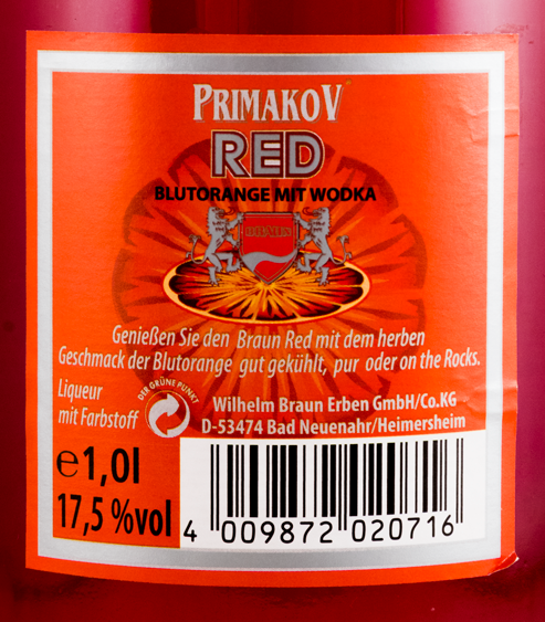 Vodka Primakov Red 1L