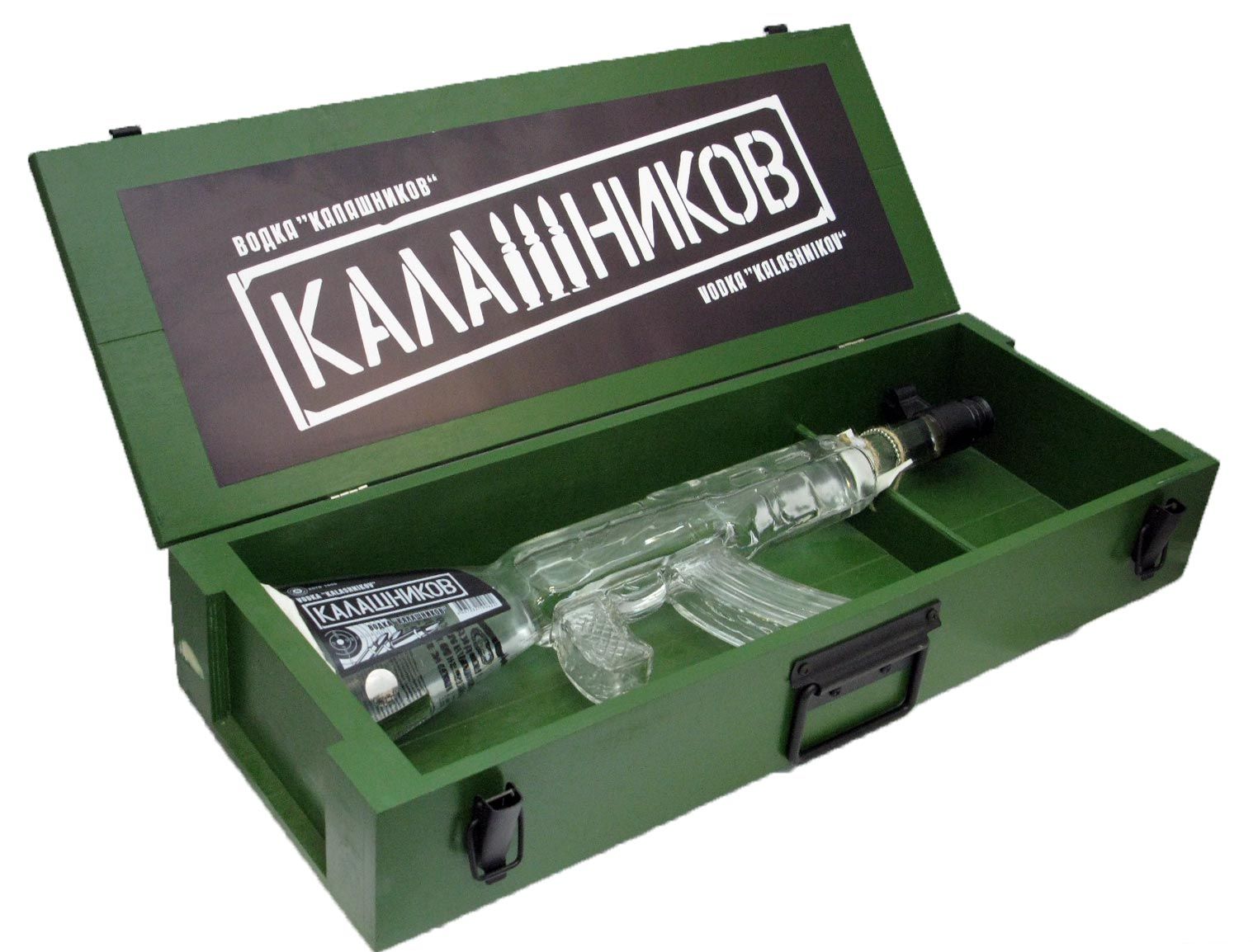 At adskille tilbagemeldinger Bliv oppe Vodka Kalashnikov AK-47 Gun 1L