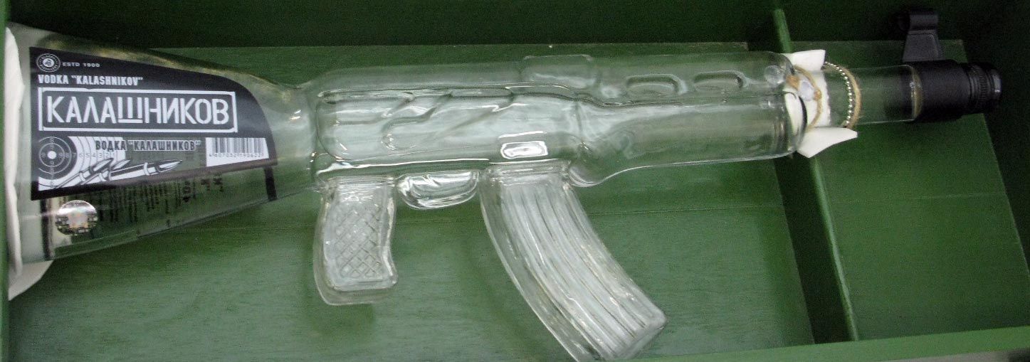 At adskille tilbagemeldinger Bliv oppe Vodka Kalashnikov AK-47 Gun 1L