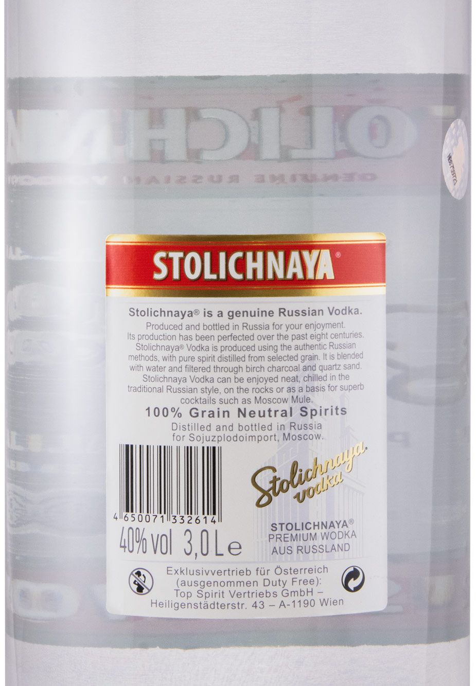Vodka Stolichnaya 3L