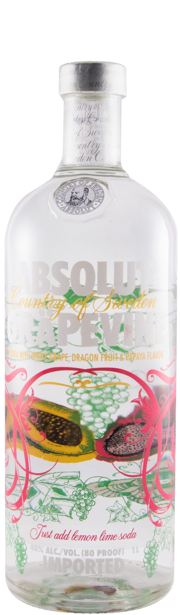Vodka Absolut Grapevine 1L