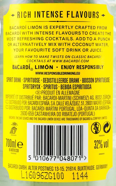 Rum Bacardí Limón