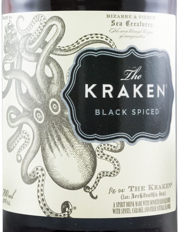 Rhum The Kraken n°40 black spiced, bouteille céramique 70cl - Aux Délices  des Papilles