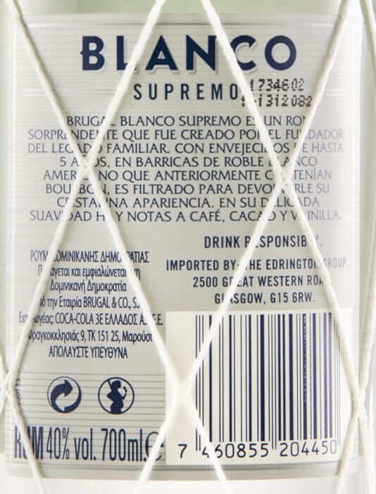 Rum Brugal Especial Extra Dry Blanco