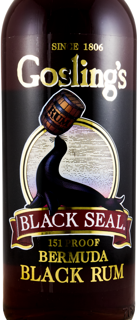 Rum Goslings 151 Proof Black Seal