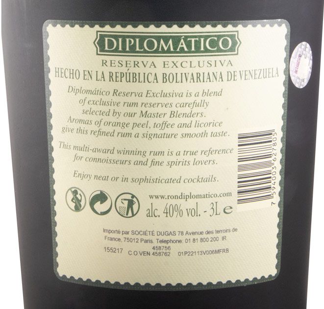 Rum Diplomático Reserva Exclusiva 3L