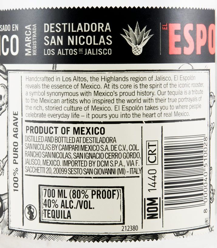 Tequila Espolòn Blanco