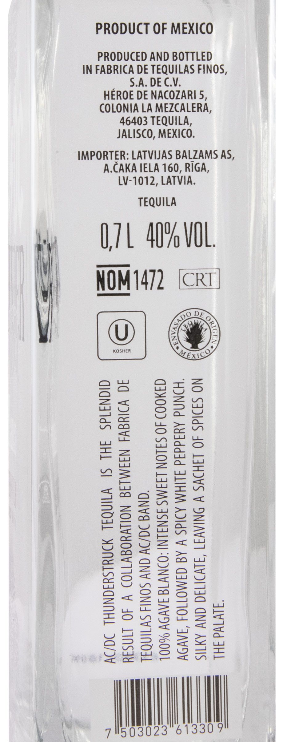 Tequila AC/DC Thunderstruck Blanco