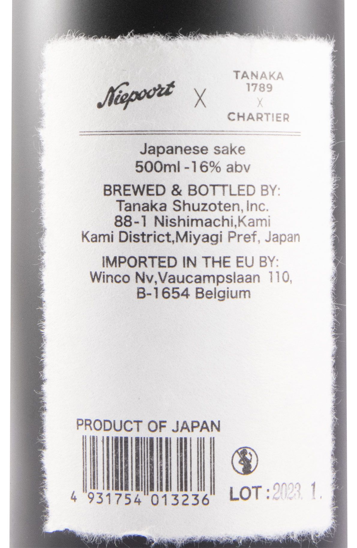 Sake Tanaka 1789 X Chartier Niepoort 50cl