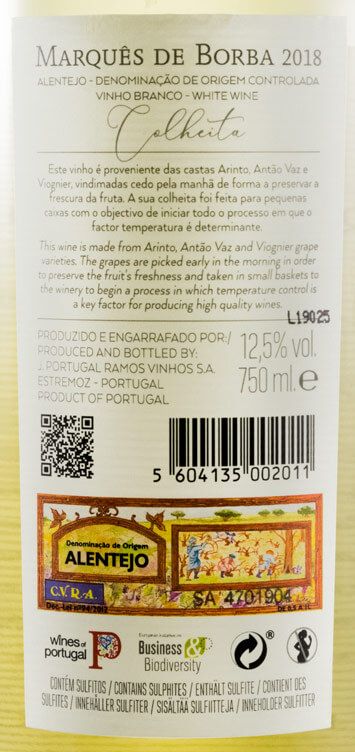 2018 João Portugal Ramos Marquês de Borba branco