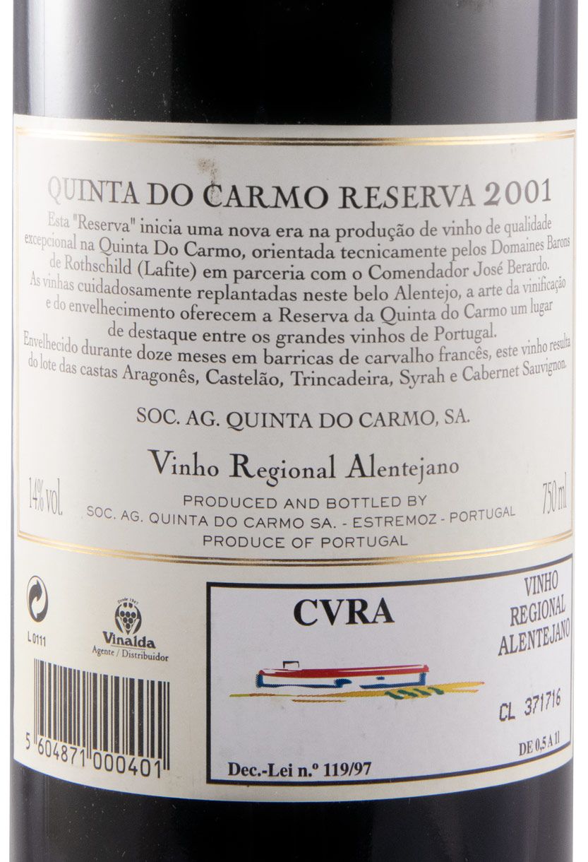 2001 Quinta do Carmo Reserva red