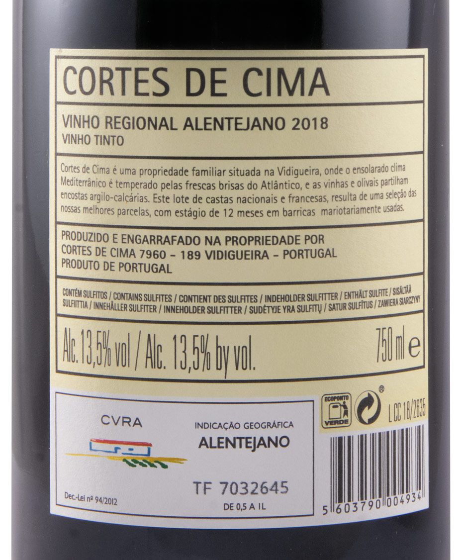 2018 Cortes de Cima red