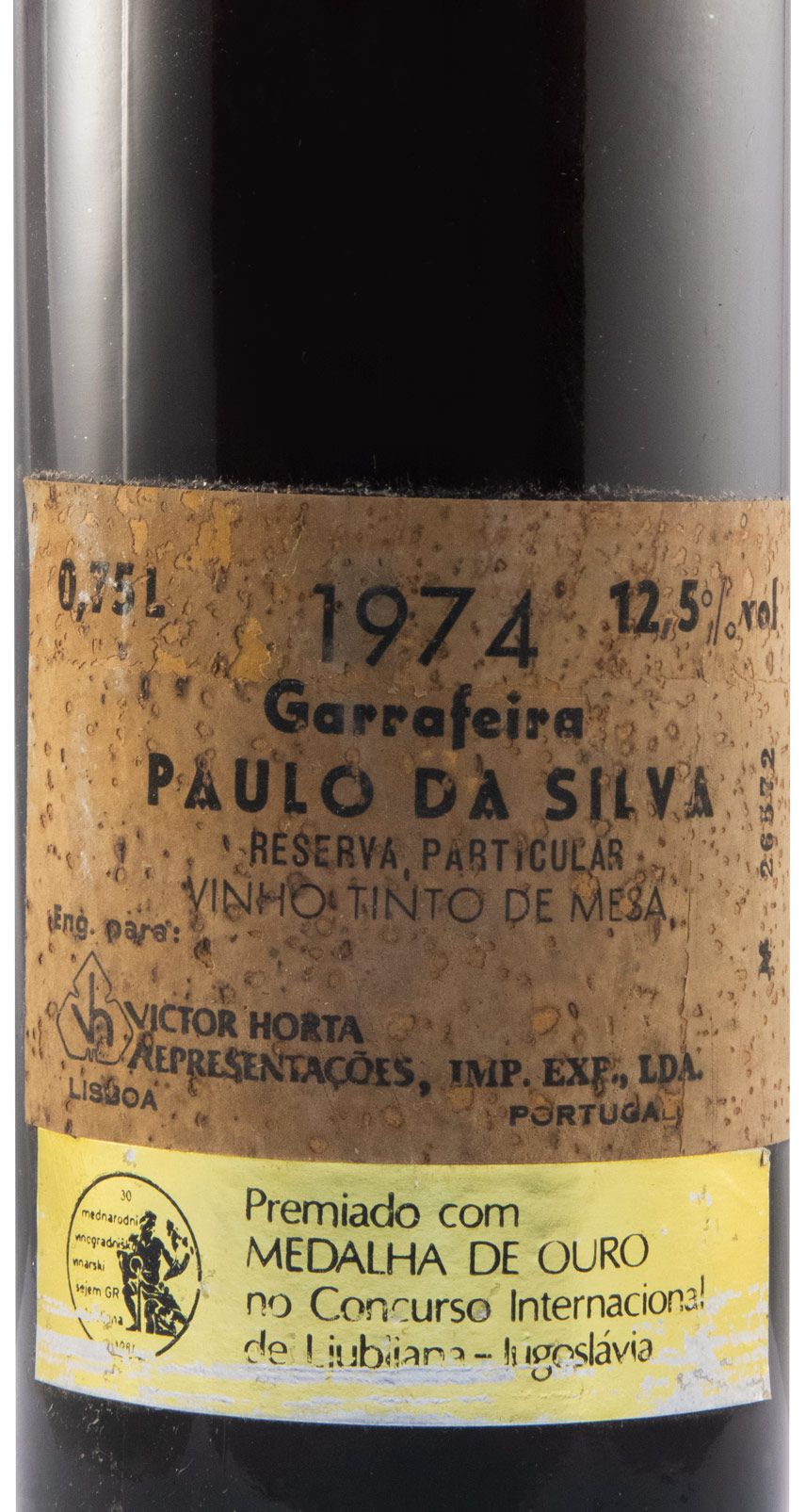 1974 Paulo da Silva Garrafeira Reserva Particular red