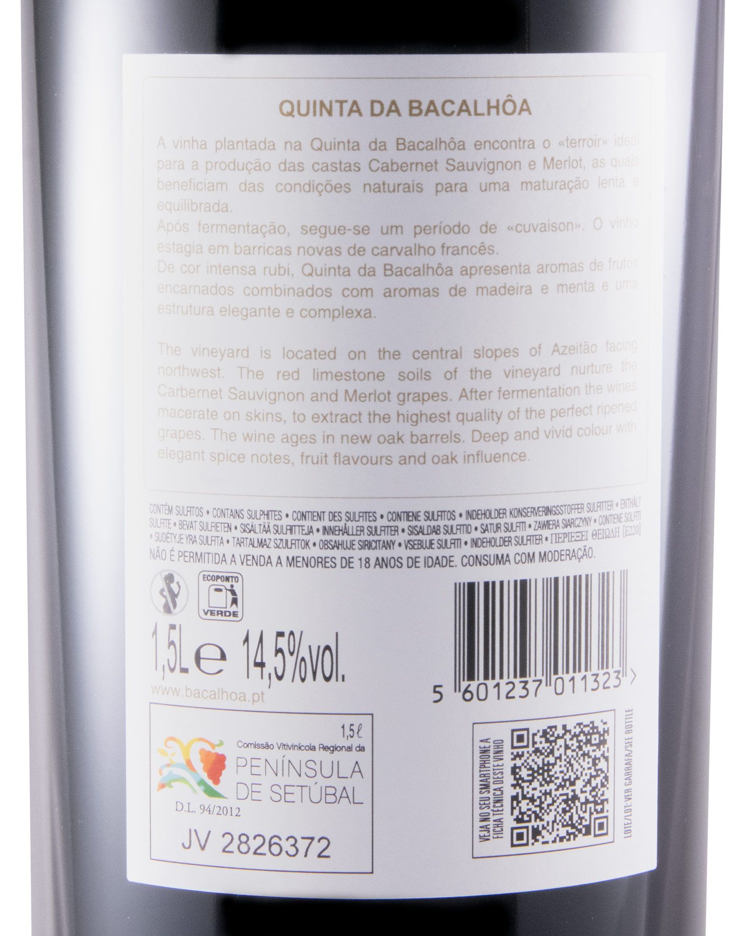 2017 Quinta da Bacalhôa tinto 1,5L