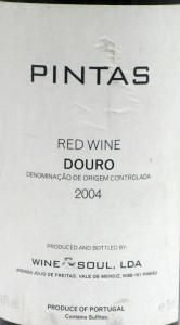 2004 Wine & Soul Pintas red