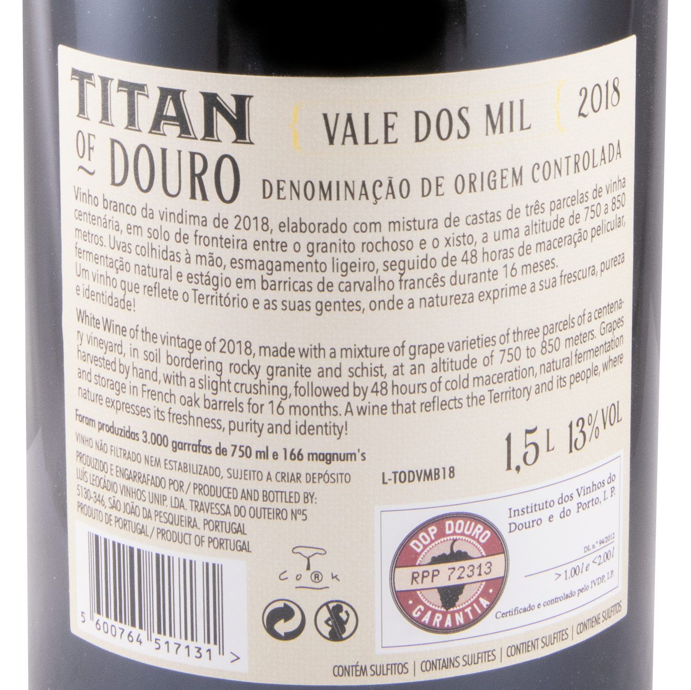 2018 Titan of Douro Vale dos Mil branco 1,5L