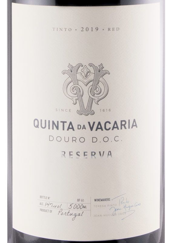 2019 Quinta da Vacaria Reserva tinto 5L