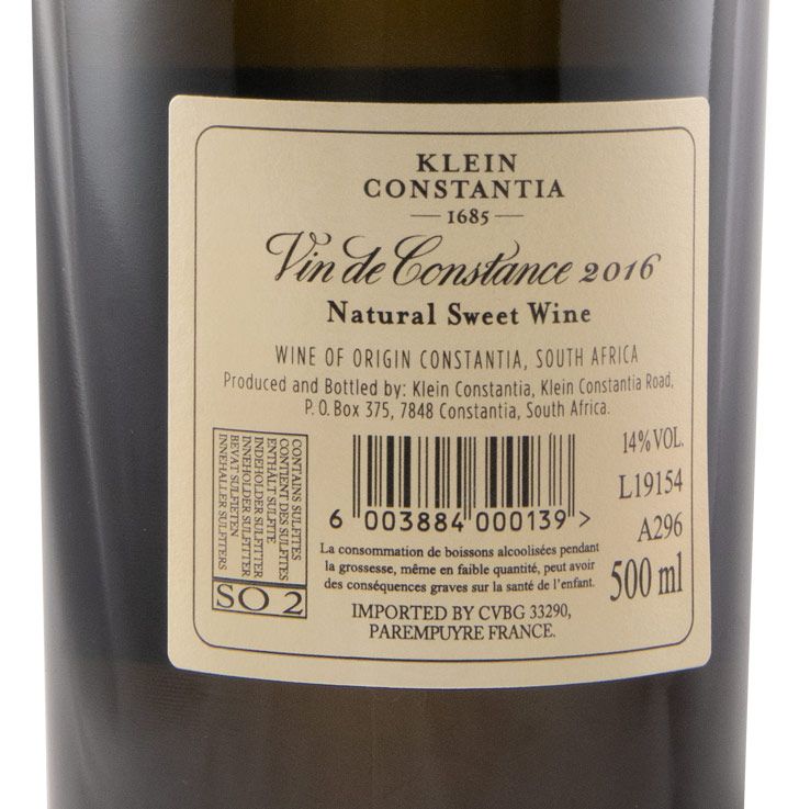 2016 Klein Constantia Vin de Constance branco 50cl