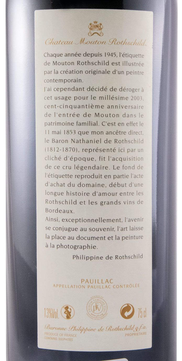 2003 Château Mouton Rothschild tinto