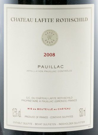 2008 Château Lafite Rothschild Pauillac tinto 1,5L