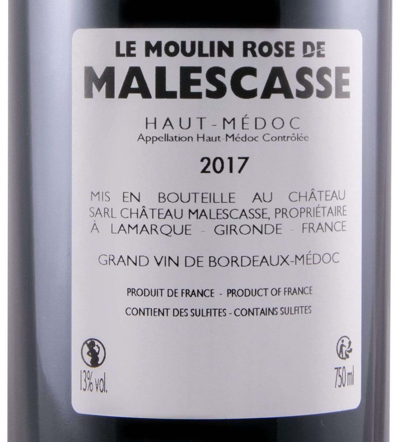 2017 Château Malescasse Le Moulin Rose de Malescasse tinto