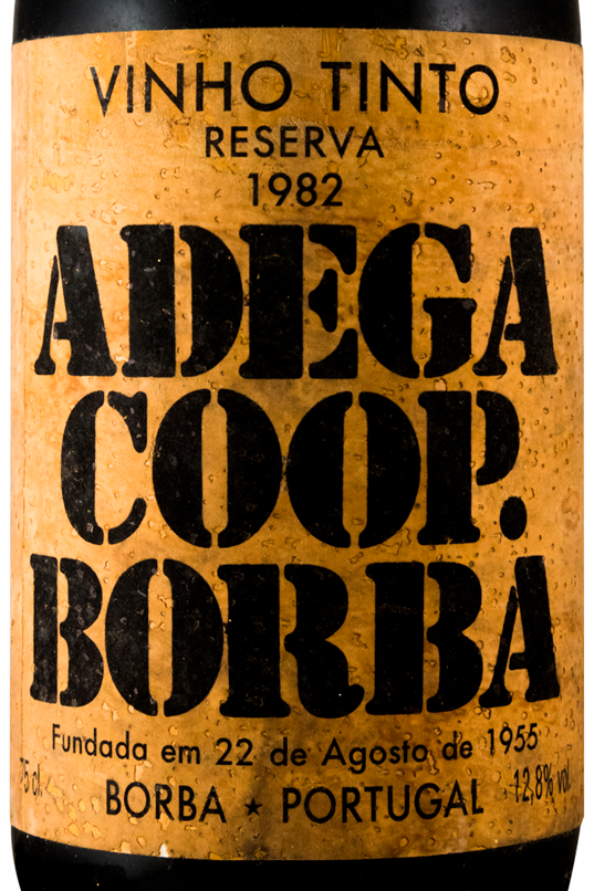 1982 Borba Reserva tinto (rótulo de cortiça)