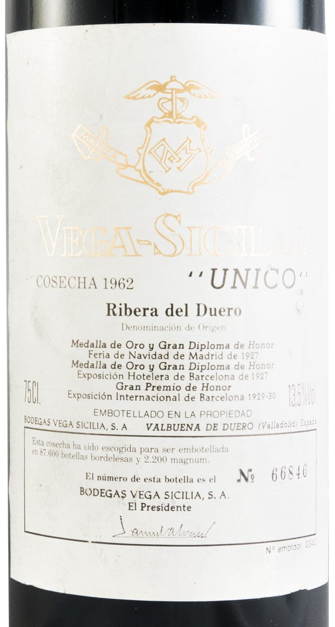 1962 Vega Sicilia Único Ribera del Duero tinto