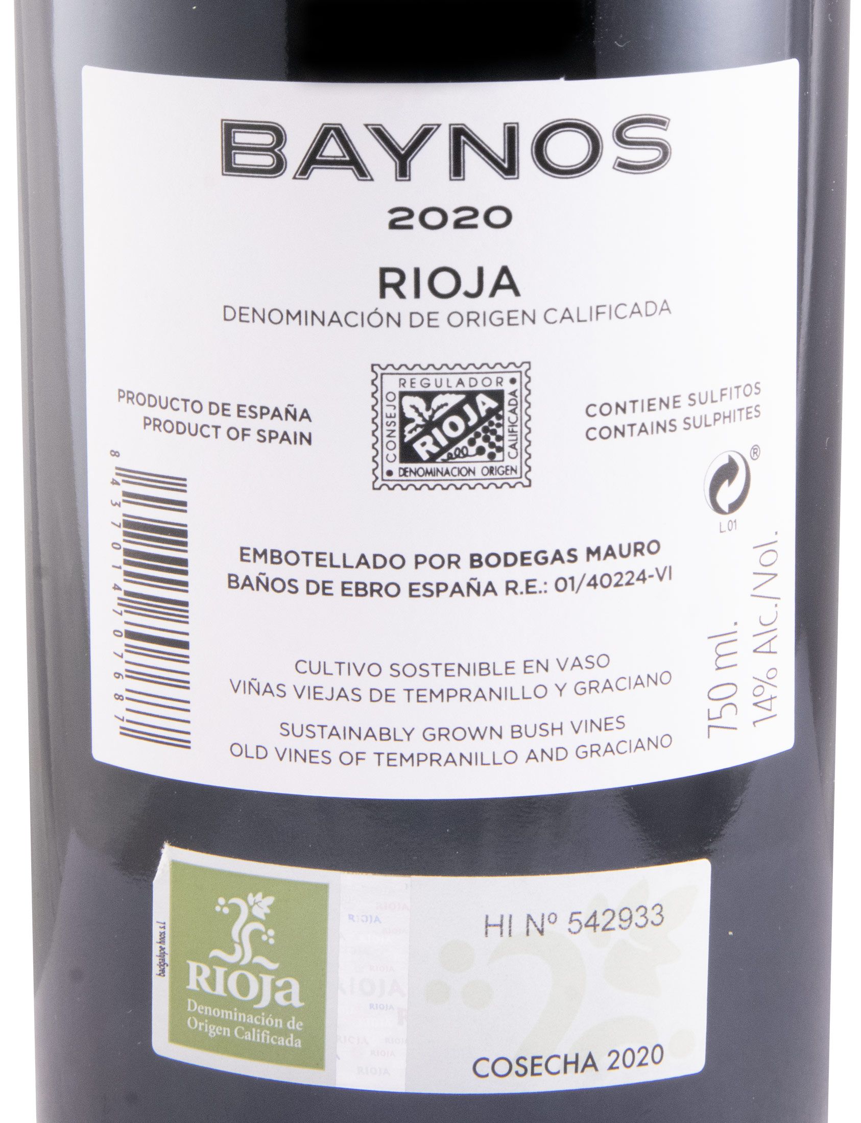 2020 Mauro Baynos Rioja red