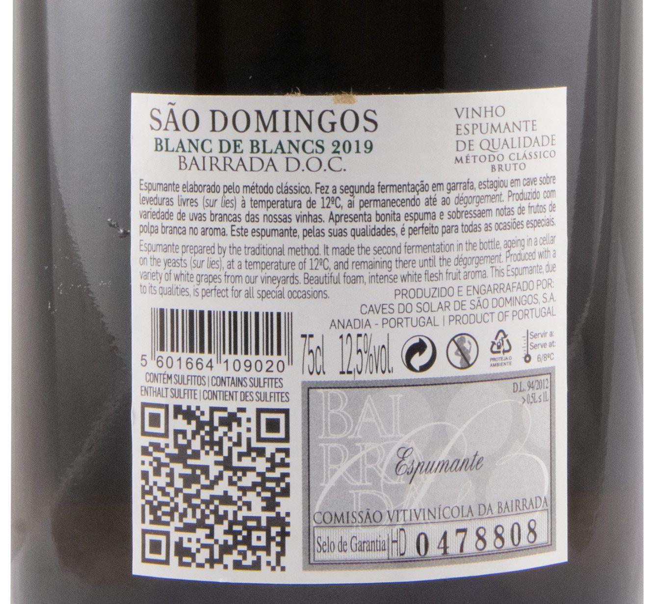2019 Sparkling Wine Caves São Domingos Blanc de Blancs Brut