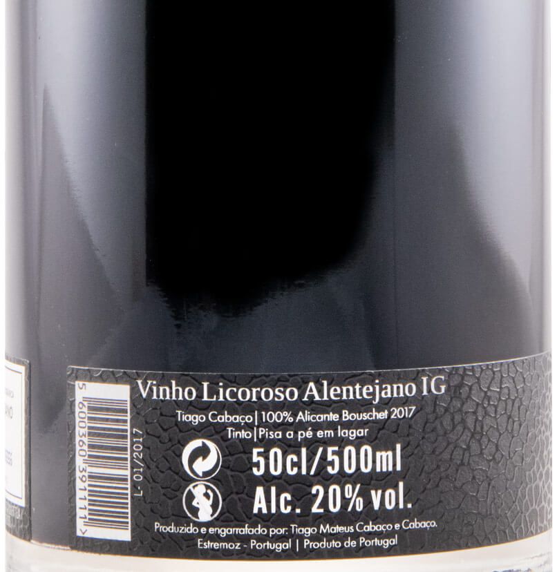 2017 Liqueur Wine by Tiago Cabaço Alicante Bouschet 50cl