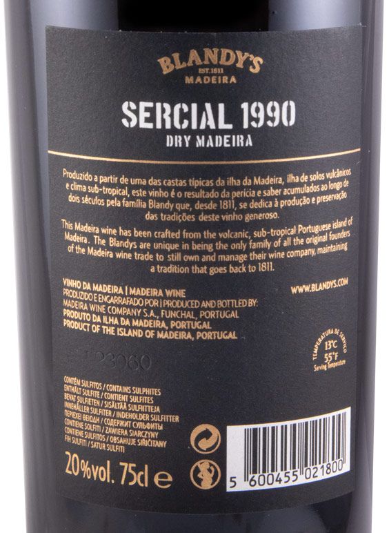 1990 Madeira Blandy's Sercial